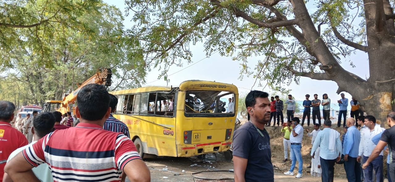 Mahendragarh School bus Accident